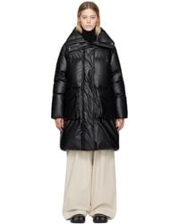 MM6 by Maison Martin Margiela - キルティング フェイクレザー ダウンコート - Lyst