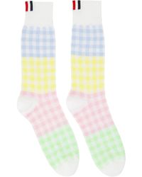 Thom Browne - Multicolor Checkered Socks - Lyst