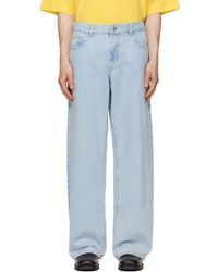 Palm Angels - Curved Logo Loose Jeans - Lyst