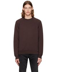 Tom Ford - Brown Garment Dyed Sweatshirt - Lyst