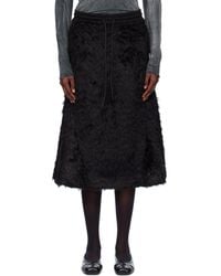 OPEN YY - Shaggy Faux-Fur Midi Track Skirt - Lyst