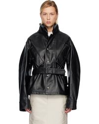 Maison Margiela - Belted Faux-Leather Jacket - Lyst