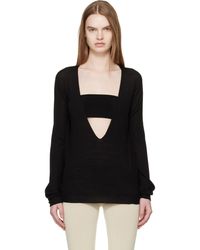Rick Owens - Temple Extreme V Neck Pull Sweater - Lyst