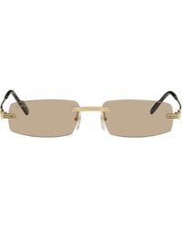 Cartier - Première De Rectangular Rimless Sunglasses - Lyst
