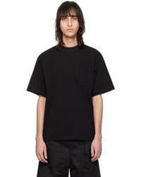 Sacai - Black Vented T-shirt - Lyst