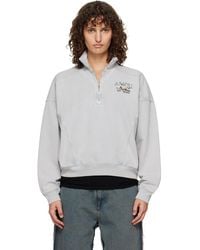 Amiri - 'Hopes & Dreams' Half Zip Crew Sweater - Lyst