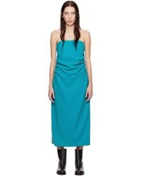 AURALEE - Brushed Super Fine Wool Flannel Midi Dress - Lyst