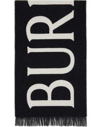 Burberry - Logo Wool Scarf - Lyst