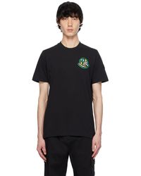 Moncler - T-shirt noir à image à logo imprimée - Lyst