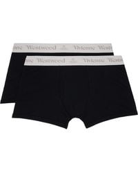 Vivienne Westwood - Ensemble De Deux Boxers Noirs À Taille À Logos - Lyst