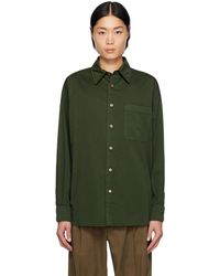 Lemaire - Green Relaxed Shirt - Lyst