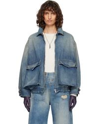 MM6 by Maison Margiela - Flap Pocket Denim Jacket - Lyst