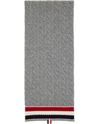 Thom Browne - Cable Knit Wool Scarf - Lyst