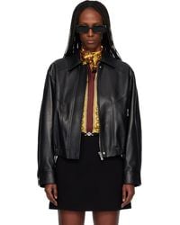 Versace - Blouson Leather Jacket - Lyst