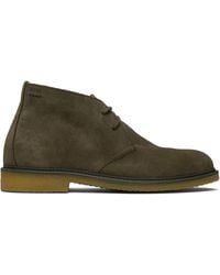 BOSS - Khaki Suede Desert Boots - Lyst