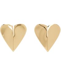 Alaïa - Alaïa boucles d'eilles 'le cœur' dées à fente - Lyst