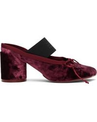 MM6 by Maison Margiela - Burgundy Anatomic Numeric Sandal Heels - Lyst