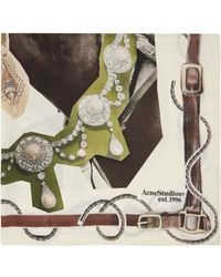 Acne Studios - Off- Printed Silk Scarf - Lyst