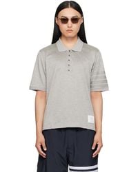Thom Browne - Jersey Ottoman 4-Bar Polo - Lyst