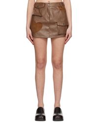 ANDERSSON BELL - Eyelet Faux-leather Miniskirt - Lyst