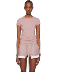 Rick Owens - Pink Cropped Level T-shirt - Lyst
