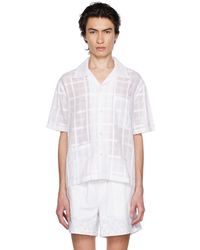 Bode - White Plaid Shirt - Lyst