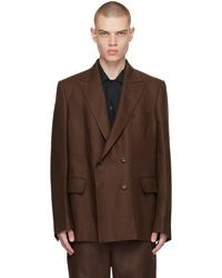 Bode - Brown Double-breasted Blazer - Lyst