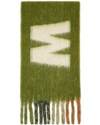 Marni - Green Striped Logo Scarf - Lyst