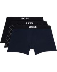 BOSS - Three-Pack Stretch Cotton Boxer Briefs - Lyst