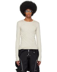 Rick Owens - Off-white Double Long Sleeve T-shirt - Lyst