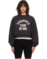 Fear Of God - Campus 90's Cropped Raglan Sweatshirt - Lyst