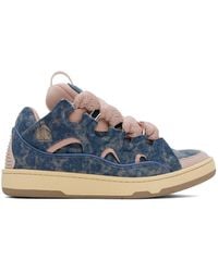 Lanvin - Ssense Exclusive & Curb Denim Sneakers - Lyst