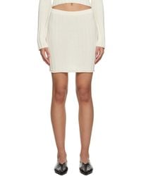 Filippa K - Off-white Rib Miniskirt - Lyst