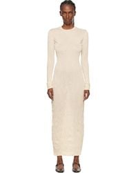 TOTEME - Crinkled Knit Long-Sleeve Midi Dress - Lyst