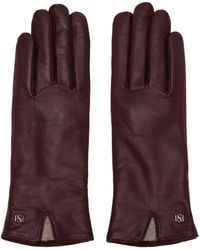 Handsome Stockholm - Burgundy Essentials Gloves - Lyst