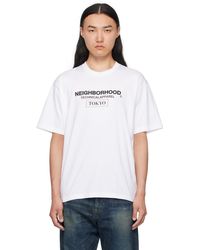 Neighborhood - T-Shirt À Manches Courtes 16 Blanc À Logo - Lyst