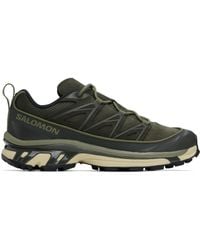 Salomon - Khaki Xt-6 Expanse Leather Sneakers - Lyst