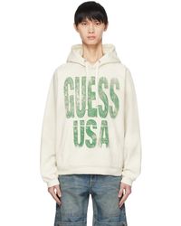 Guess USA - Off- Printed Hoodie - Lyst
