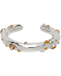 Dries Van Noten - Silver & Orange Cuff Bracelet - Lyst
