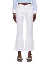 Versace - Cropped Flared Jeans - Lyst
