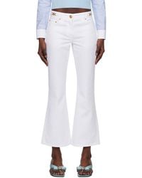 Versace - Cropped Flared Jeans - Lyst