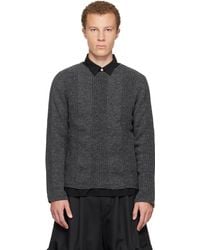 Comme des Garçons - Wool Stripe Crewneck Sweater - Lyst