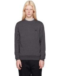 Fred Perry - Gray Classic Sweater - Lyst