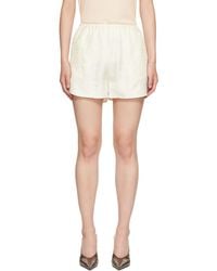 TOTEME - Off- Monogram Silk Pj Shorts - Lyst