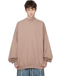 Rick Owens - Taupe Temple Hun Crewneck Sweatshirt - Lyst