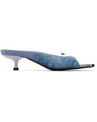 DIESEL - D-Diam's-Low Denim Mule Heels - Lyst