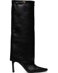 STAUD - Bottes À Talon Wally Noires - Lyst