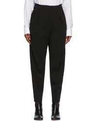 Slacks and Chinos Full-length trousers Natural MM6 by Maison Martin Margiela High-rise Checked Straight Pants in Beige Womens Clothing Trousers 