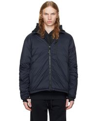 Canada Goose - Blouson Lodge Bleu Marine Rembourré En Duvet - Lyst