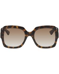 Gucci - ブラウン スクエアサングラス - Lyst